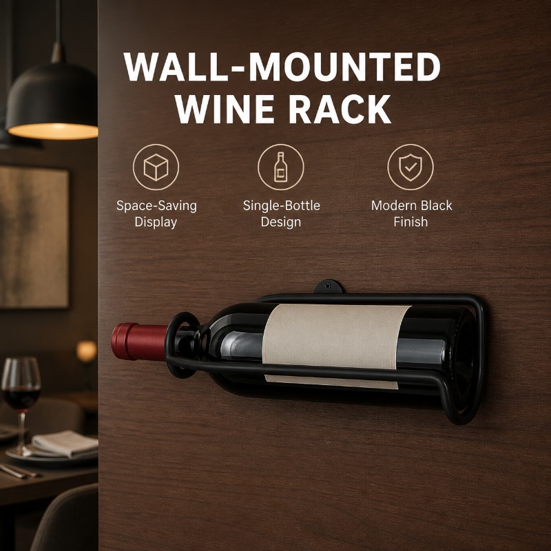 Wall‑Mounted Metal Wine Rack M - đánh giá và giá Wine Beer Rack