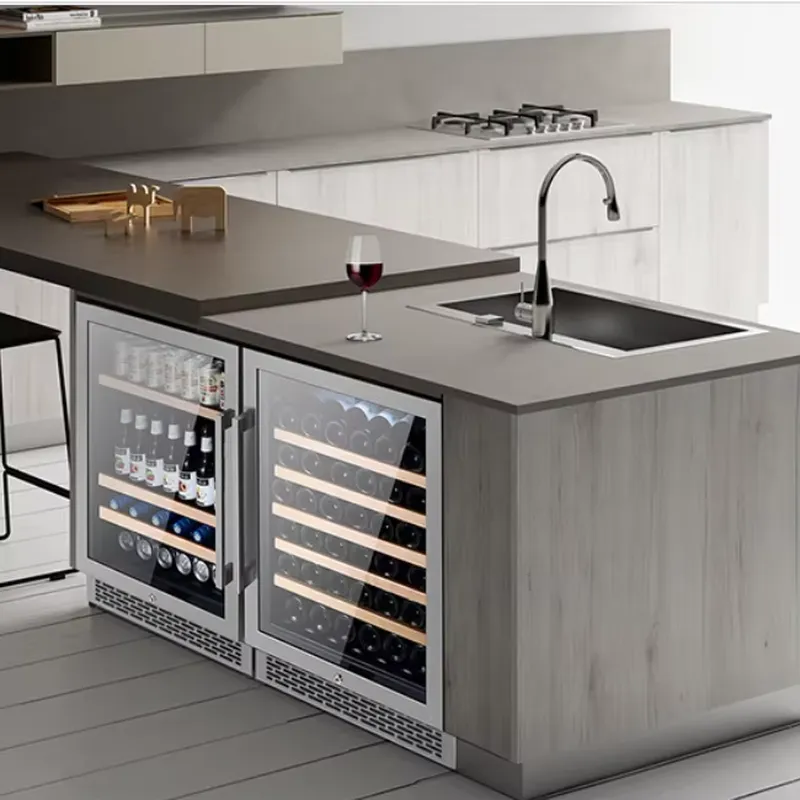 48 Bottle Wine Fridge Dual Gla - đánh giá và giá Wine Beer Fridge Cabinet