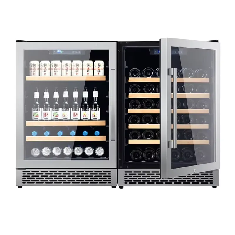 48 Bottle Wine Fridge Dual Gla - đánh giá và giá Wine Beer Fridge Cabinet
