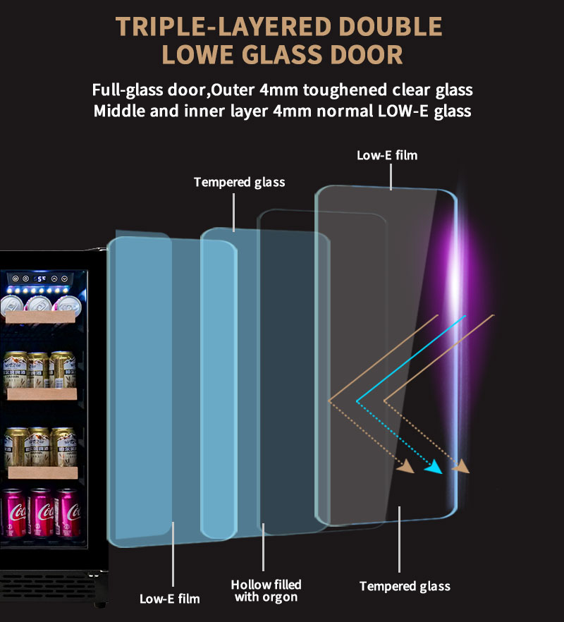 Double Door Undercounter Wine  - đánh giá và giá Wine Beer Fridge Cabinet