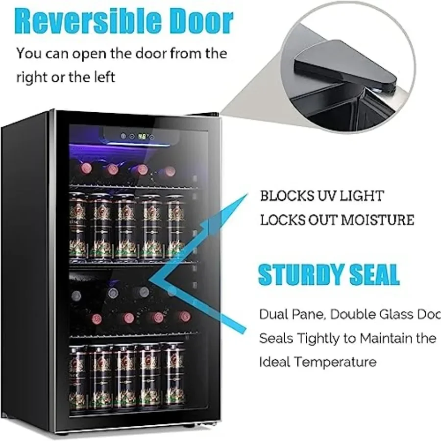 26 Bottle 130 Can Wine Cooler/ - đánh giá và giá Wine Beer Fridge Cabinet
