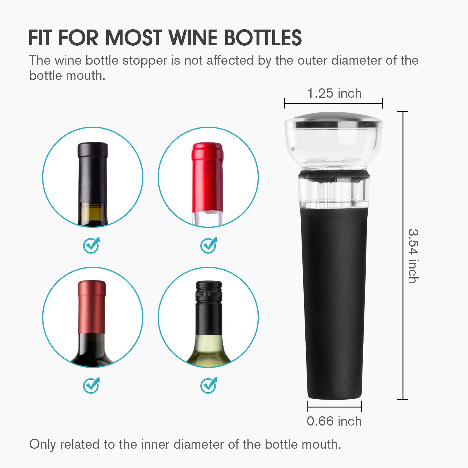 4 Pack Wine Stoppers with Buil - đánh giá và giá Wine Stopper Vacuum